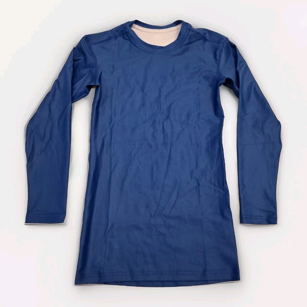 Jiu Jitsu Blue Belt Rank Rashguard Adult Small Long Sleeve‎ BJJ Blank IBJJF MMA